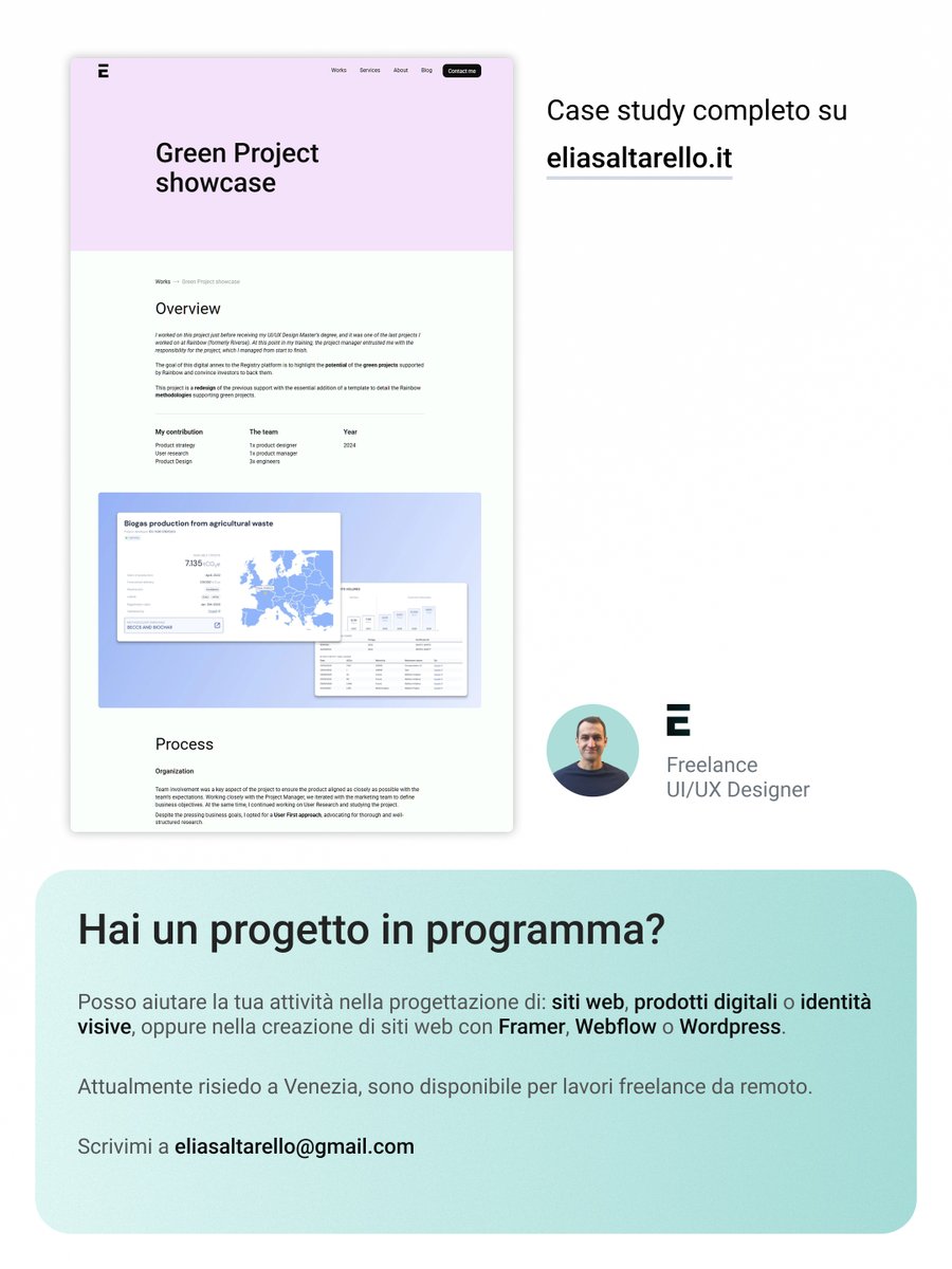 elia_design's tweet photo. From my portfolio: 🌿 Green Project Showcase
ℹ️ This page within the Registry platform highlights the value and impact of the projects supported by Rainbow.
.
🔗 Full case study: https://t.co/JGr8OTgx6i
.
#portfolio #uiuxdesign #productdesign #saasdesign #designsystem https://t.co/lsZzfOemRC