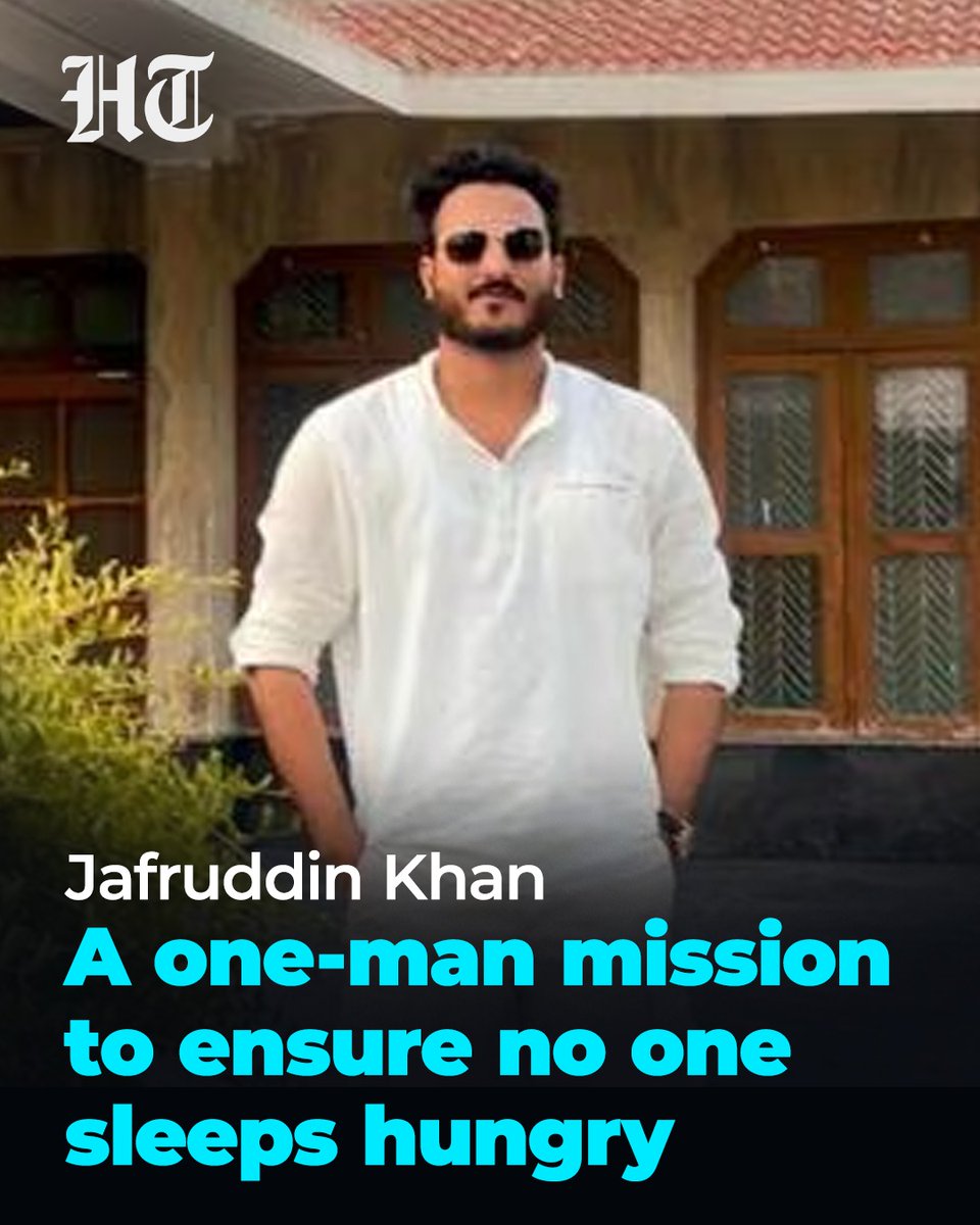 htTweets's tweet photo. For the past three years, Jafruddin Khan, 30, a resident of South City 2, in Gurugram has quietly become a lifeline for the weaker sections of society across Gurugram and Sohna. Every night, while the city winds down, Jafruddin heads out in his car to visit night shelters, pavement dwellers, elderly citizens living alone, and children sleeping on the streets—ensuring they do not go to bed hungry.

Catch the complete story🔗https://t.co/GuPWdUpqoT 

(✍️@leenadhankhar) 

Stay updated with all the stories that matter — download the Hindustan Times App