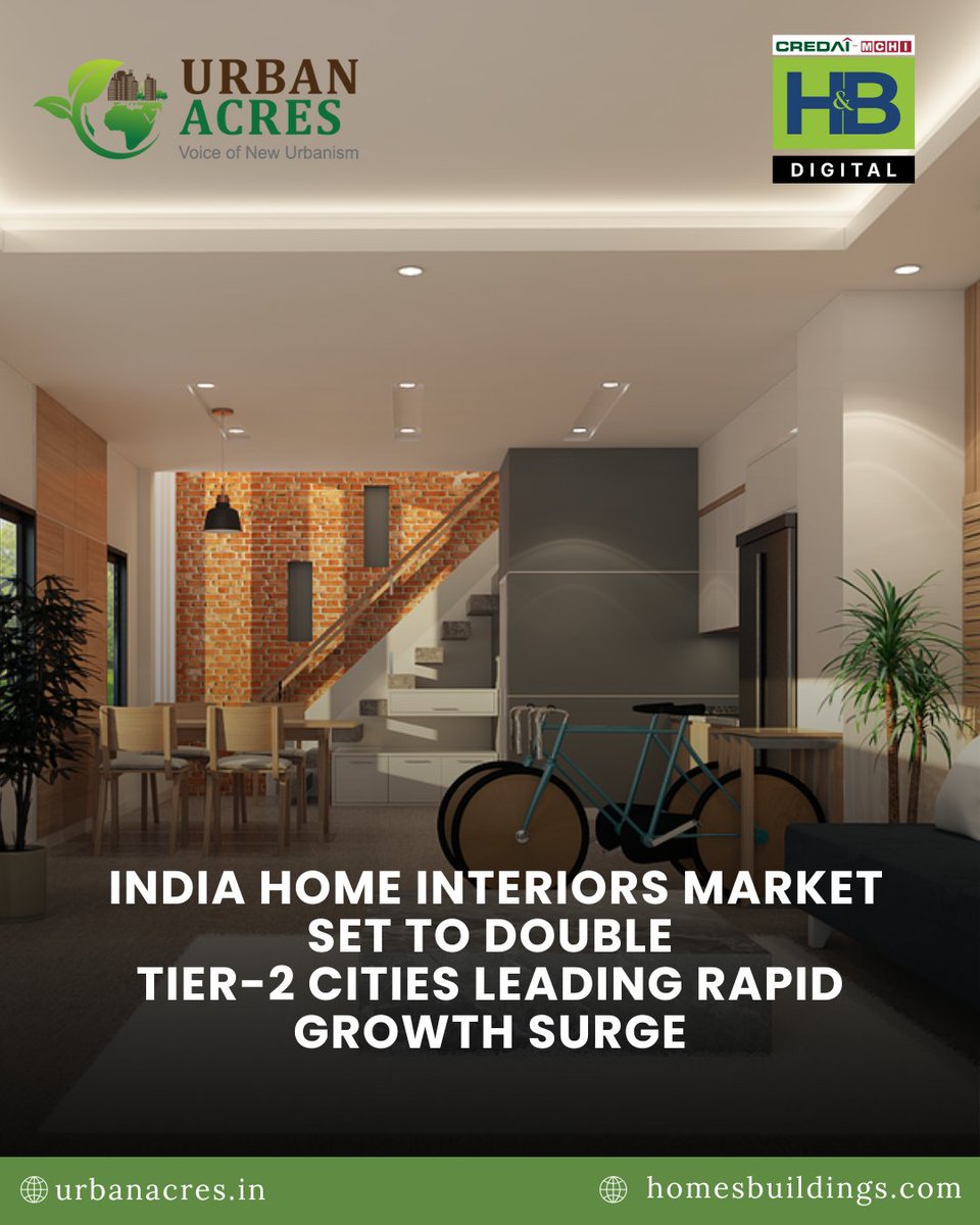 HandB_magazine's tweet image. India’s interiors sector is poised for major expansion, with Magicbricks projecting rapid growth driven largely by Tier-2 cities reshaping demand beyond metros.

Read more: homesbuildings.com/india-home-int…

@magicbricks 
@CREDAINational  
@NaredcoNational  

#HomeInteriors #Magicbricks