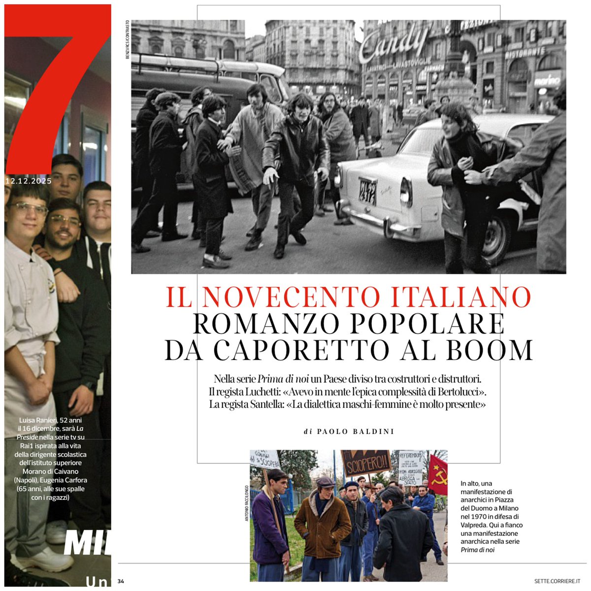 🎞️🔴 <a href="/7Corriere/">7 Corriere</a> <a href="/Corriere/">Corriere della Sera</a> <a href="/pabaldini/">Paolo Baldini</a> #MarilynMag 🔜🔥 Da Caporetto ai giorni nostri, il grande romanzo popolare: nella serie Tv #PrimaDiNoi dal 4 gennaio su #Rai1 con #LindaCaridi #RomanaMaggioraVergano ⌛️ #savethedate ⌛️Intervista ai registi #DanieleLuchetti e #ValiaSantella ✍️
