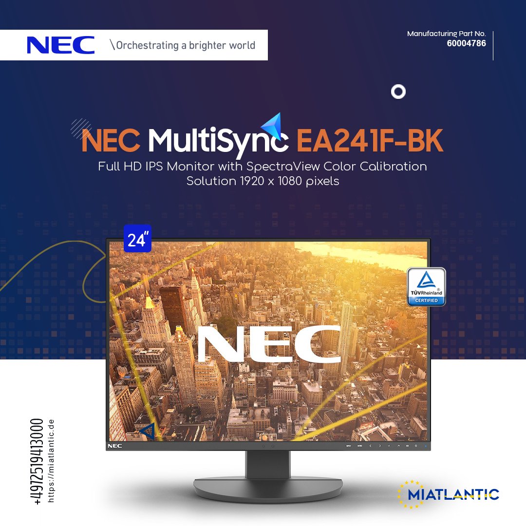 📢 NEC MultiSync EA241F-BK 61 cm (24") LED Black

💼 Work sharper. Work smarter

info@miatlantic.eu | +372 6682609

🔗 miatlantic.eu/en/60004786

#MIATLANTIC #NEC #MultiSync #EA241F #Monitor #TechSetup #ProductivityGear #sales #discount #WTS #estonia #tallinnestonia