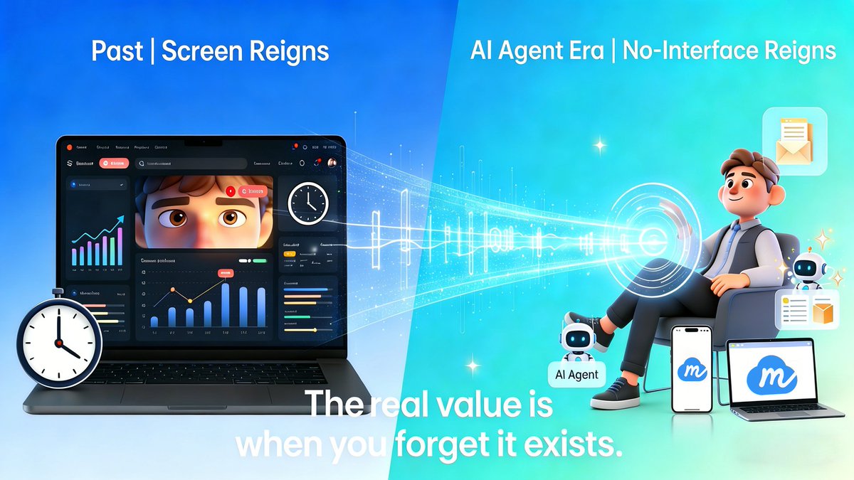 In the past, “screen time” was the gold standard for measuring a product's value.

But in the AI Agent era:

The true gold standard is the 🔑 “screenless experience” 🔑 that automatically completes tasks and frees up users' time. The less time users spend on screens, the greater