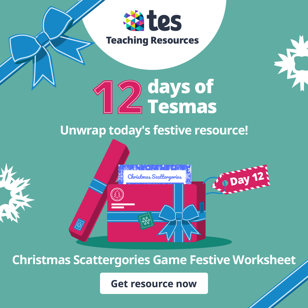 TesGlobalX's tweet photo. 🎉 Day 12 of 12 Days of Tesmas! 🎁
Wrap up Tesmas with Christmas Scattergories – fill in the blanks, shout “Happy Christmas!” &amp; have festive fun! Includes 2 game sheets
👉 Get the resource now: https://t.co/b5UPSE11vy
#12DaysOfTesmas #TesResources #FestiveClassroom https://t.co/kQVkf3t3bt