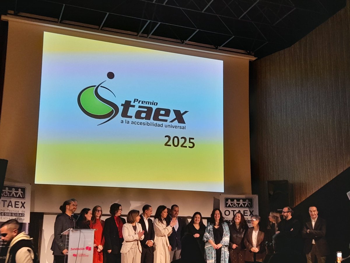 PREMIADOS OTAEX 2025
ACCESIBILIDAD UNIVERSAL EN
EXTREMADURA.

#FSIEConLaDisCapacidad
#FSIEcompromisoyservicio
Gracias Otaex Por invitar <a href="/FSIExtremadura/">FSIExtremadura</a>