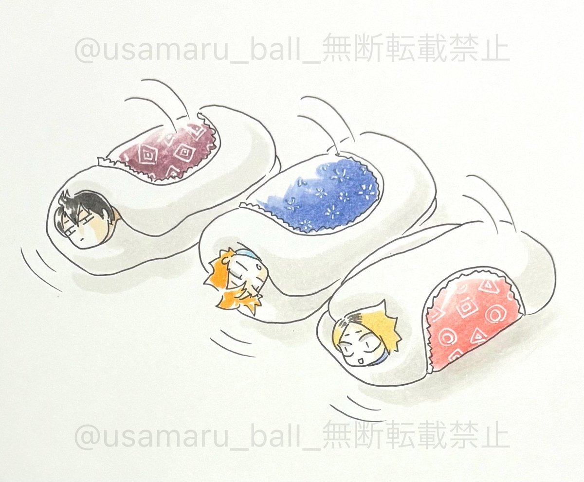 極寒の日に見られる「ふとん虫の舞」
#ハイキュー