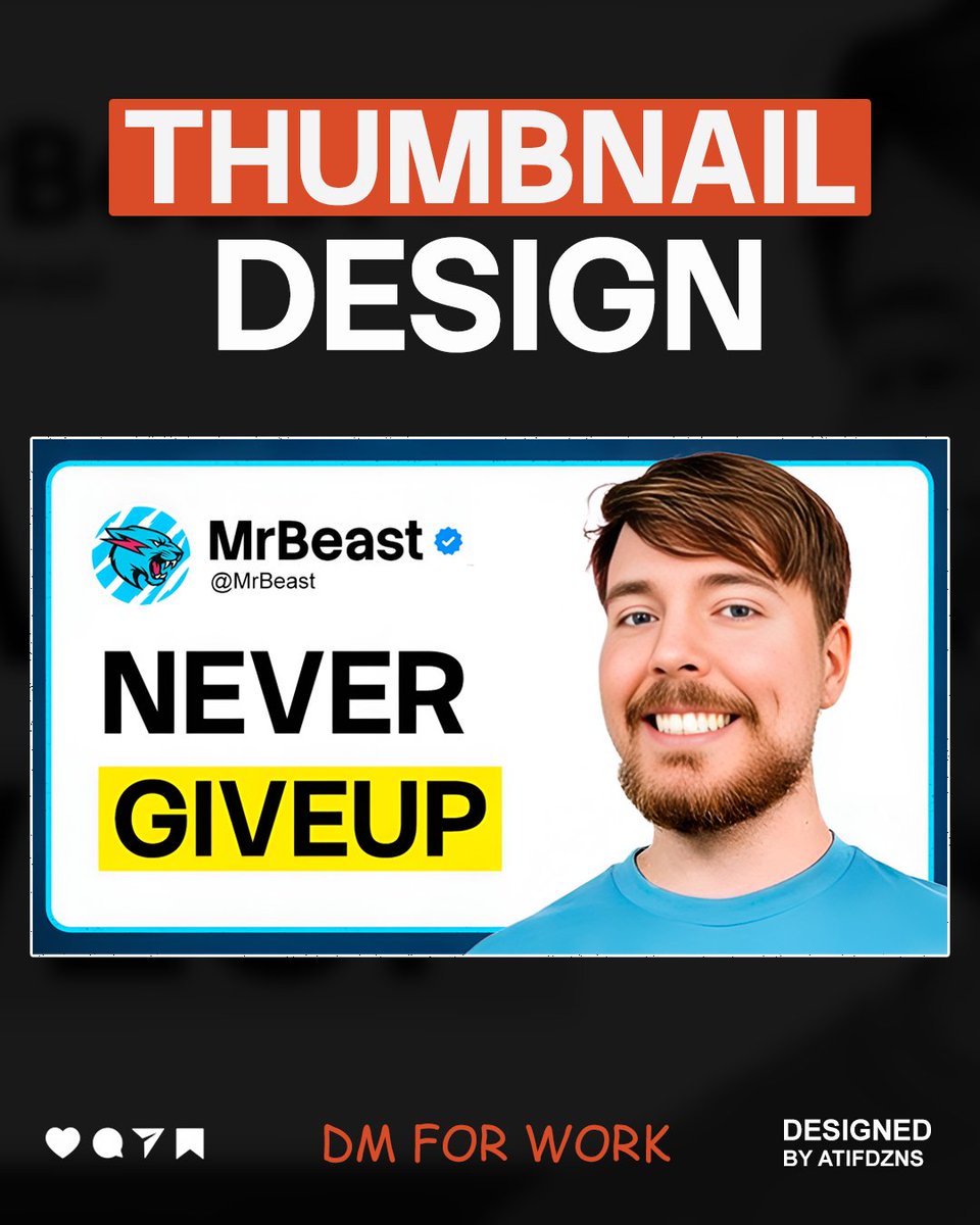 atifdzns's tweet photo. Designed a clean, professional thumbnail that boosts visibility, improves impressions, and makes your content stand out.
Need custom thumbnails or design work? DM me.
.
.
.
#ThumbnailDesign #ProDesign #CustomThumbnails #ContentBranding #GraphicDesigner https://t.co/yqU95saiIw