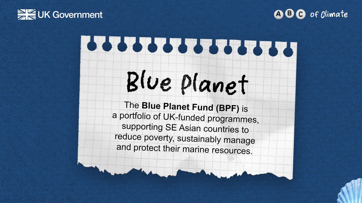 UKinIndia's tweet photo. Southeast Asia’s oceans are home to:
🪸 34% of global coral reefs
🐟 Nearly 25% of the world’s seafood supply
Through the Blue Planet Fund, the UK is supporting conservation efforts to protect these ecosystems and boost climate adaptation across the region.
#ABCsOfClimate https://t.co/l1jzbp70IG