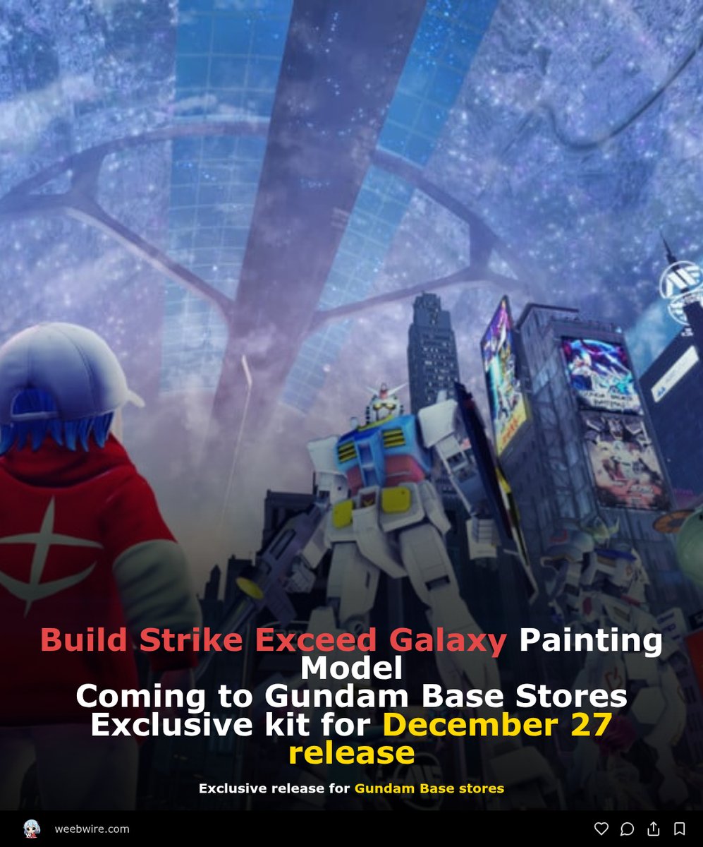 weeb_wire's tweet image. 🔗 weebwire.com/news/no-nipper…

#Gunpla #GundamBuildMetaverse #Bandai #EntryGrade #GundamBase #MechaModelKit #BuildStrike