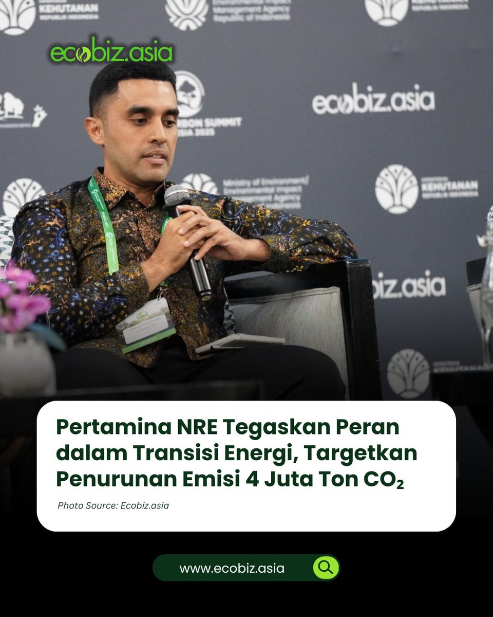 EcobizAsia's tweet photo. Pertamina NRE Genjot Portofolio Kredit Karbon untuk Dukung Transisi Rendah Karbon Nasional🌳 https://t.co/hA0b7MYVZX