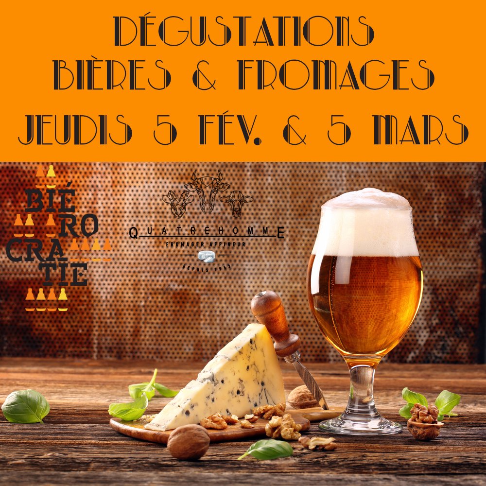 Participez à nos prochaines dégustations bières &amp; fromages ! 😋
🧀 Jeudi 5 février et jeudi 5 mars 🍻

Ou bien pourquoi ne pas en offrir à réserver plus tard à vos proches pour les fêtes ? 🎄