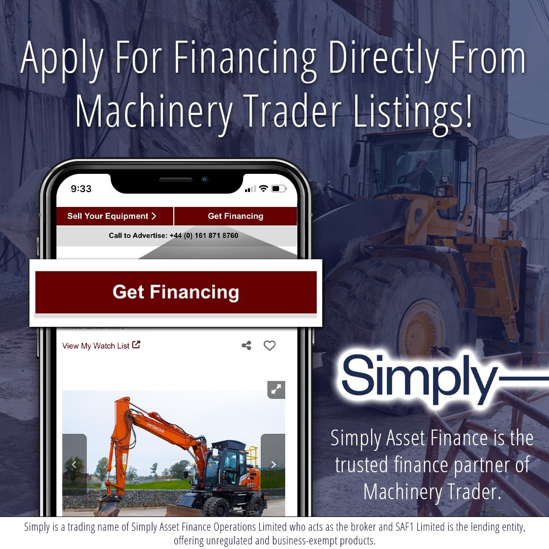 💸𝐍𝐞𝐞𝐝 𝐡𝐞𝐥𝐩 𝐟𝐢𝐧𝐚𝐧𝐜𝐢𝐧𝐠 𝐲𝐨𝐮𝐫 𝐫𝐞𝐜𝐞𝐧𝐭 𝐩𝐮𝐫𝐜𝐡𝐚𝐬𝐞?💲
🚧Simply Asset Finance is the trusted finance partner for Machinery Trader UK!!
✅Financing options have never been easier
💰Click here to get started ow.ly/Hhn350Uwoji