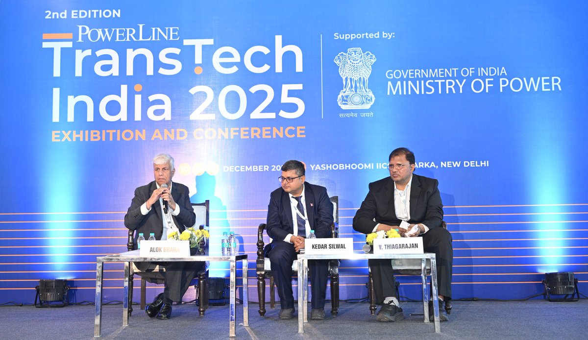 Powerline_Mag's tweet photo. Kedar Raj Silwal, Director, @Hello_NEA and Thiagarajan Venkatesan, Senior GM, @pgcilindia at TransTech India 2025 Exhibition and Conference. Line Magazine
#TransTechIndia2025 https://t.co/SjOxzCFf29