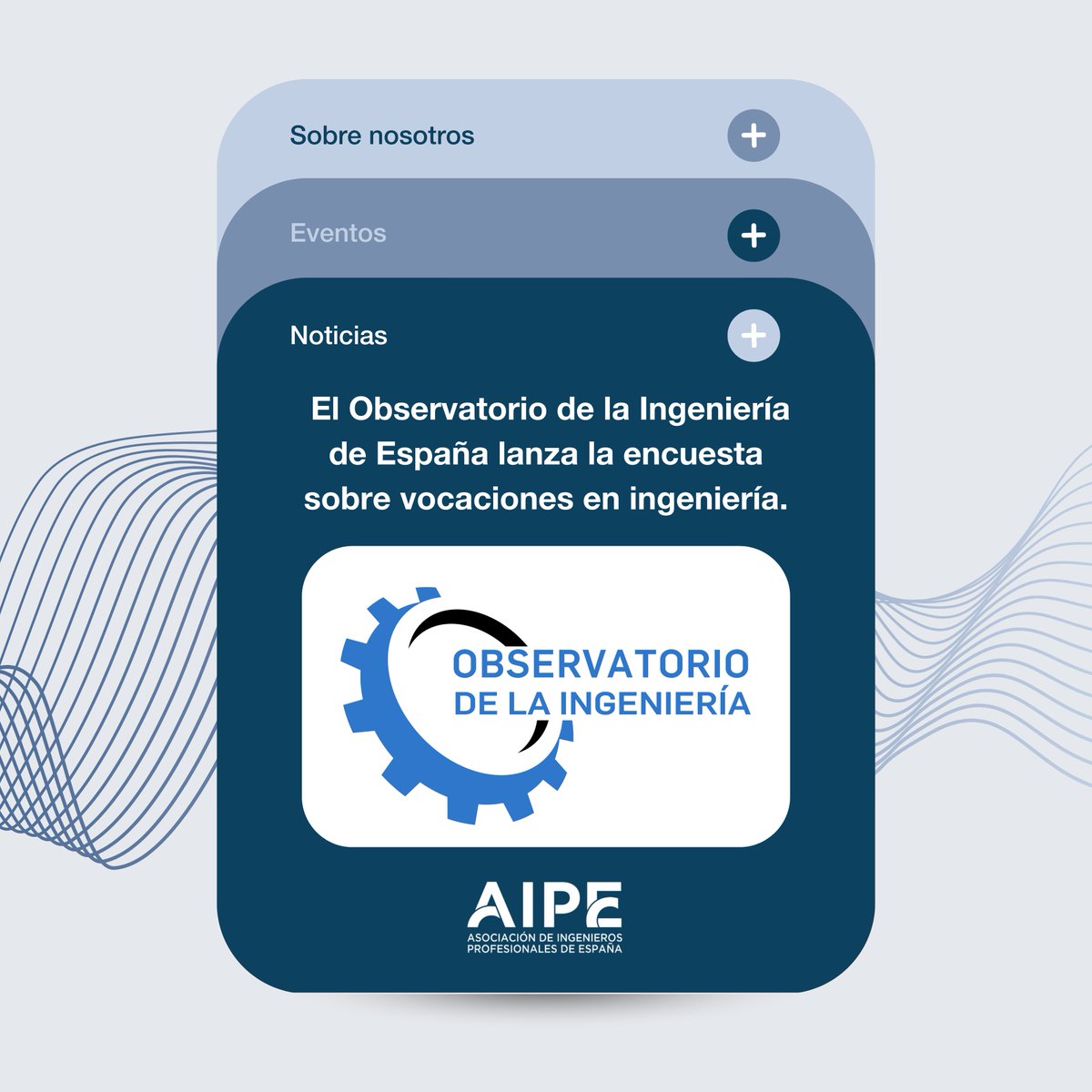🎓⚙️ El Observatorio de la Ingeniería de España lanza la encuesta sobre vocaciones en ingeniería 🚀👷‍♀️👷. Solo 5 minutos para aportar tu visión y ayudar a construir una radiografía del sector.

🔗 portal.observatorioingenieria.es/encuesta/vocac…