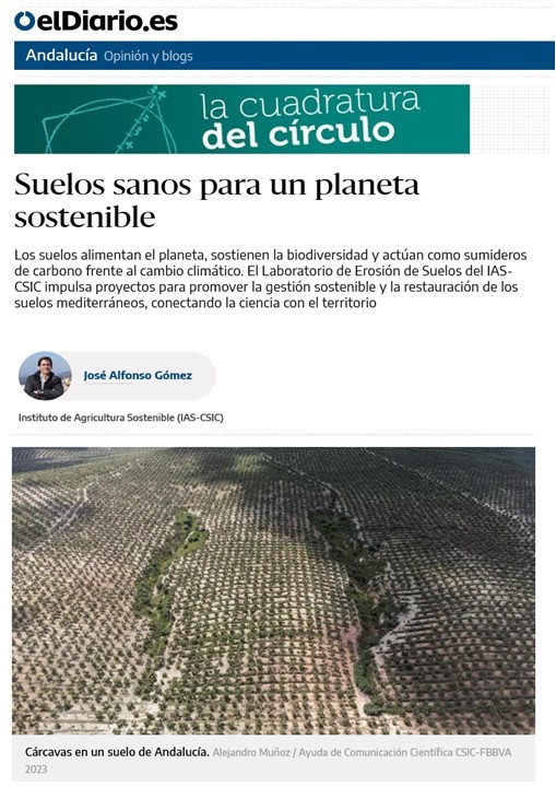 IAS_CSIC's tweet photo. ✍️ 🌎 🌳 Suelos sanos para un planeta sostenible – José A. Gómez Calero
#cienciaparalagricultura #CSIC @CSICdivulga @IAS_CSIC @JoseAlf26217917 @erosionlab_ias @eldiarioes #LaCuadraturadelCírculo
📸@alexmunofer 
https://t.co/UODKQ5uqYA https://t.co/ffHKzXgdgO