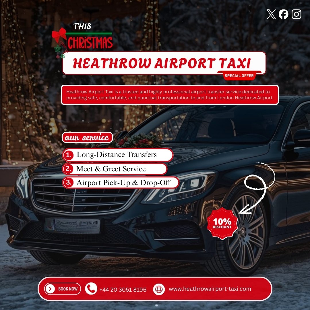 heatthrowa's tweet photo. Make your festive journeys smooth and stress-free with Heatthrow Airport Taxi 📷📷
📷📷
Book now for hassle-free rides all season long!

https://t.co/zBIS5JFRCM

#HeatthrowAirportTaxi #ChristmasRide #HolidayTravel #AirportTransfer https://t.co/BnfQK3wsHp