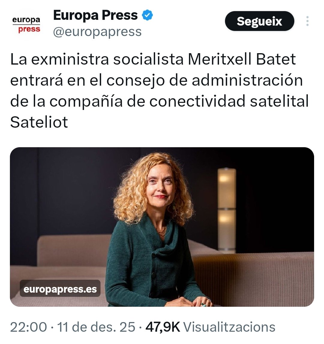 De puerta giratoria a puerta interestelar. Lo de Batet es otro nivel.