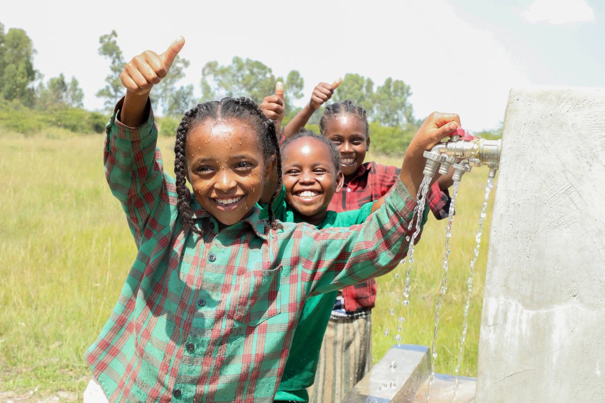 The thumbs-up says it all. Clean water at school means more time in class, no more long walks just to drink water &amp; healthier, happier students.

For these #children, this new tap isn’t just a tap; it’s a small win that makes learning easier &amp; every school day better.
#CleanWater