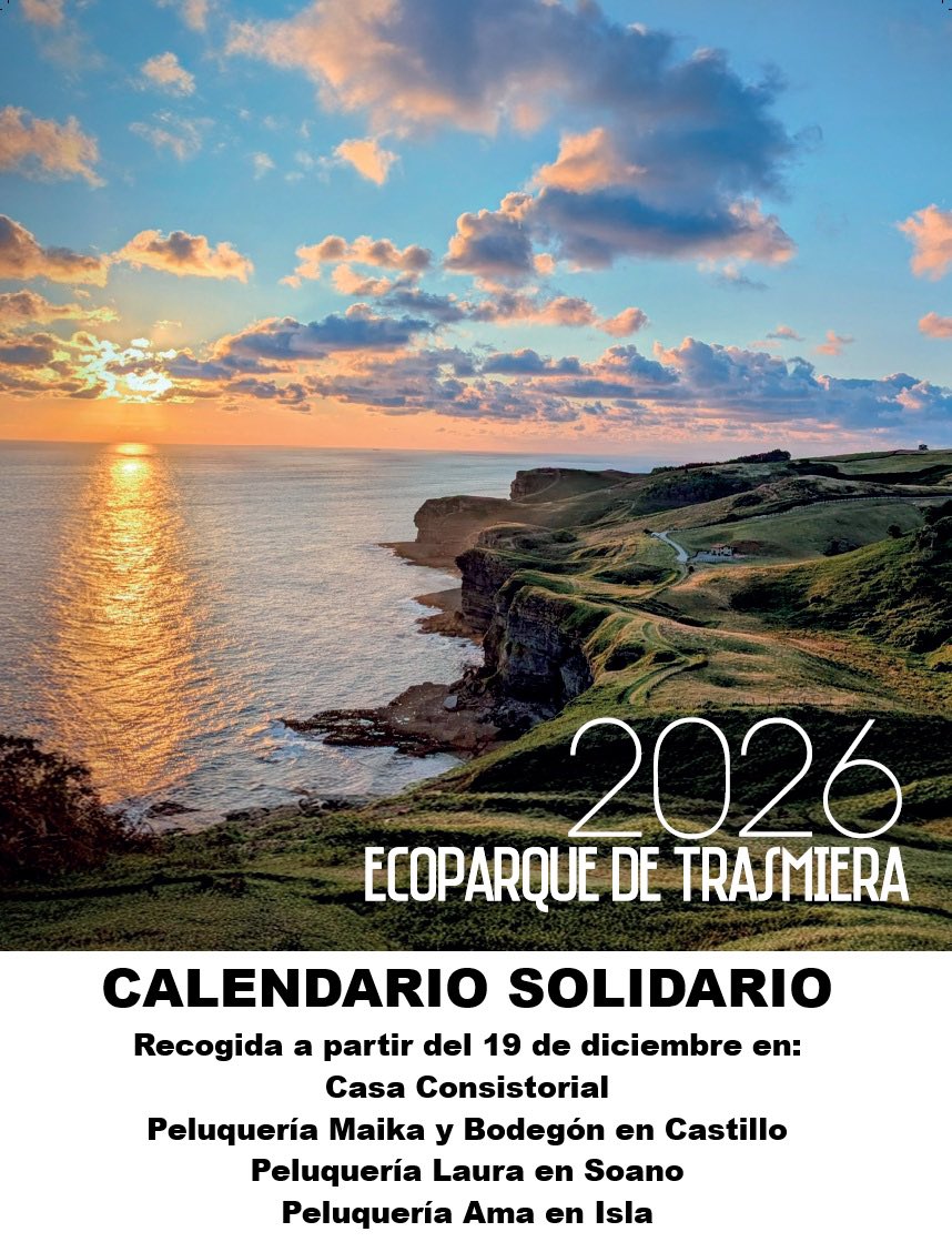 El calendario Ecoparque de Trasmiera 2026 estará disponible a partir del día 18 de diciembre, con fotos tan impactantes como la de portada cedida por el CIT de Isla. <a href="/IslaCIT/">Isla Cantabria</a> No olvides dejar tu pequeña aportación para ayudar a las personas vulnerables.