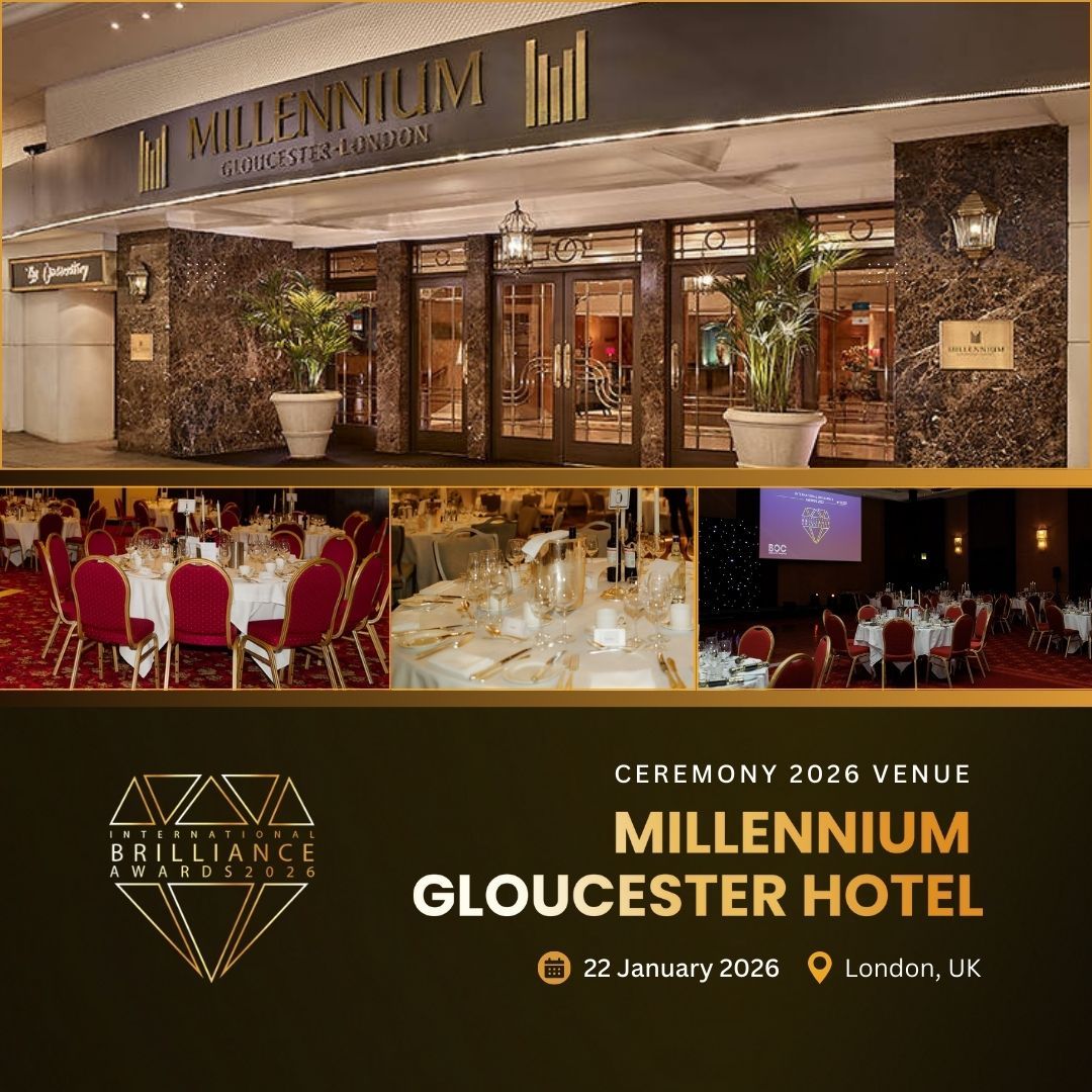 Awards Ceremony Venue

The International Brilliance Awards™ 2026 Awards Ceremony will take place at the Millennium Gloucester Hotel London Kensington on 22 January 2026.

🎟️ Book your tickets:
brillianceawards.awardstage.com/#!/event

#BrillAwards #InternationalBrillianceAwards #AwardsCeremony