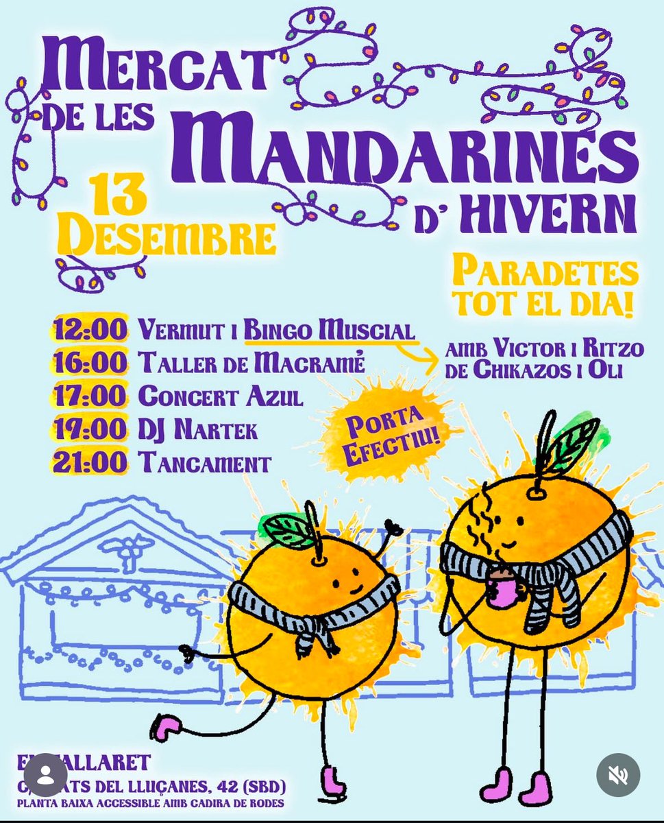 Mañana Mercat de les Mandarines en Sabadell de 12-21 en el Tallaret 
#artist #artistalley #support