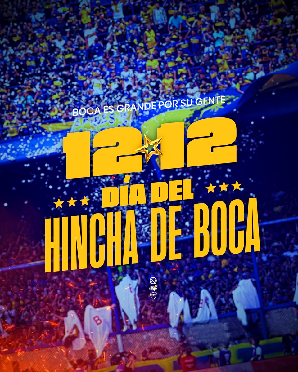 FELIZ DÍA A LOS MEJORES HINCHAS DEL MUNDO, ÚNICOS E IRREPETIBLES. 
BOCA JUNIORS ES GRANDE POR SU GENTE 💙💛💙.