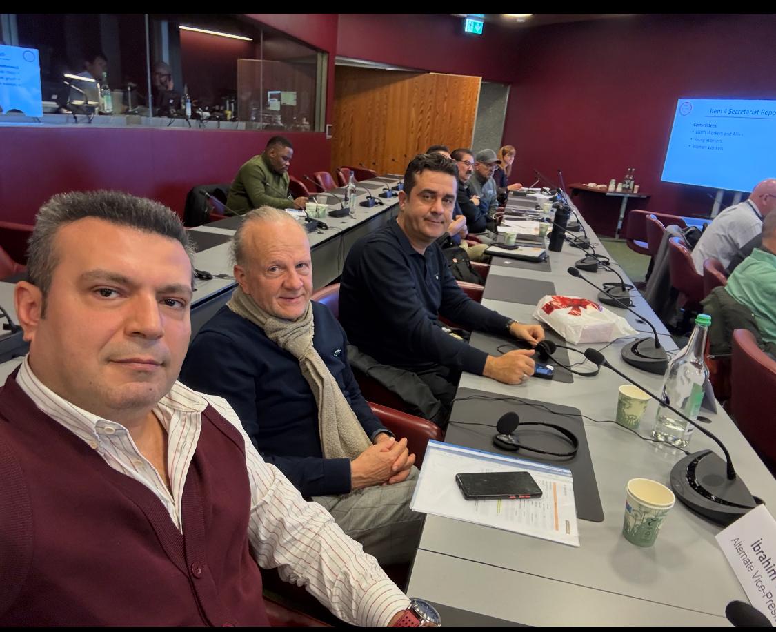 tekgida's tweet photo. IUF tarafından 9–12 Aralık tarihleri arasında İsviçre’nin Cenevre kentinde düzenlenen Gıda İşletme Bölümü Yönlendirme Grubu Toplantısı ile Stratejik Liderlik Komitesi Toplantısı’na sendikamız adına Genel Başkanımız İbrahim Ören ve Genel Mali Sekreterimiz Ali Bükülmez katılım sağladı.
https://t.co/OdsCWHOPgy