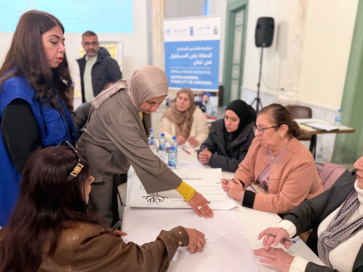 IOMLebanon's tweet photo. In Tripoli yesterday, Mathieu Luciano, Head of IOM Lebanon, joined a community consultation &amp; met with the Municipality to discuss local challenges. The project is supported by the Municipality, funded by @UNPeacebuilding &amp; implemented by IOM with @UNDP_Lebanon &amp; @UNICEFLebanon https://t.co/n8y7MiwsFr