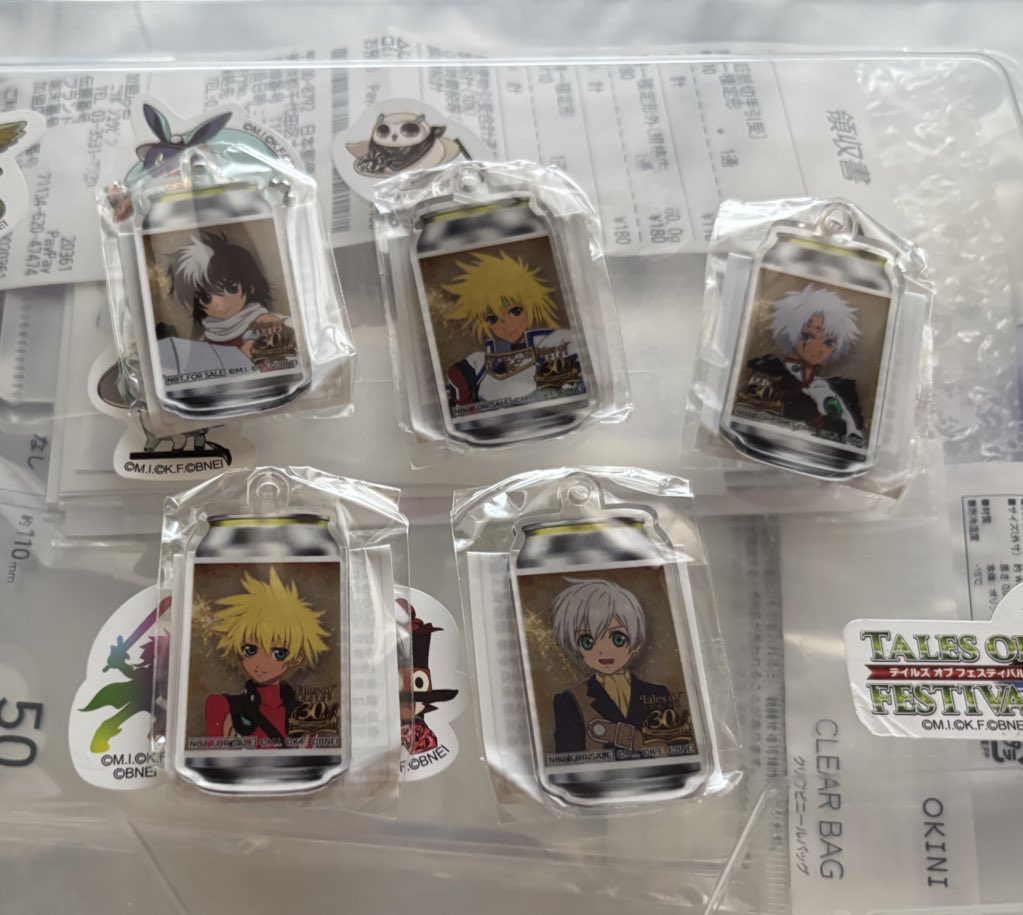 交換・譲渡】テイルズ 30th ラベル缶 アクリルキーホルダー アクキー