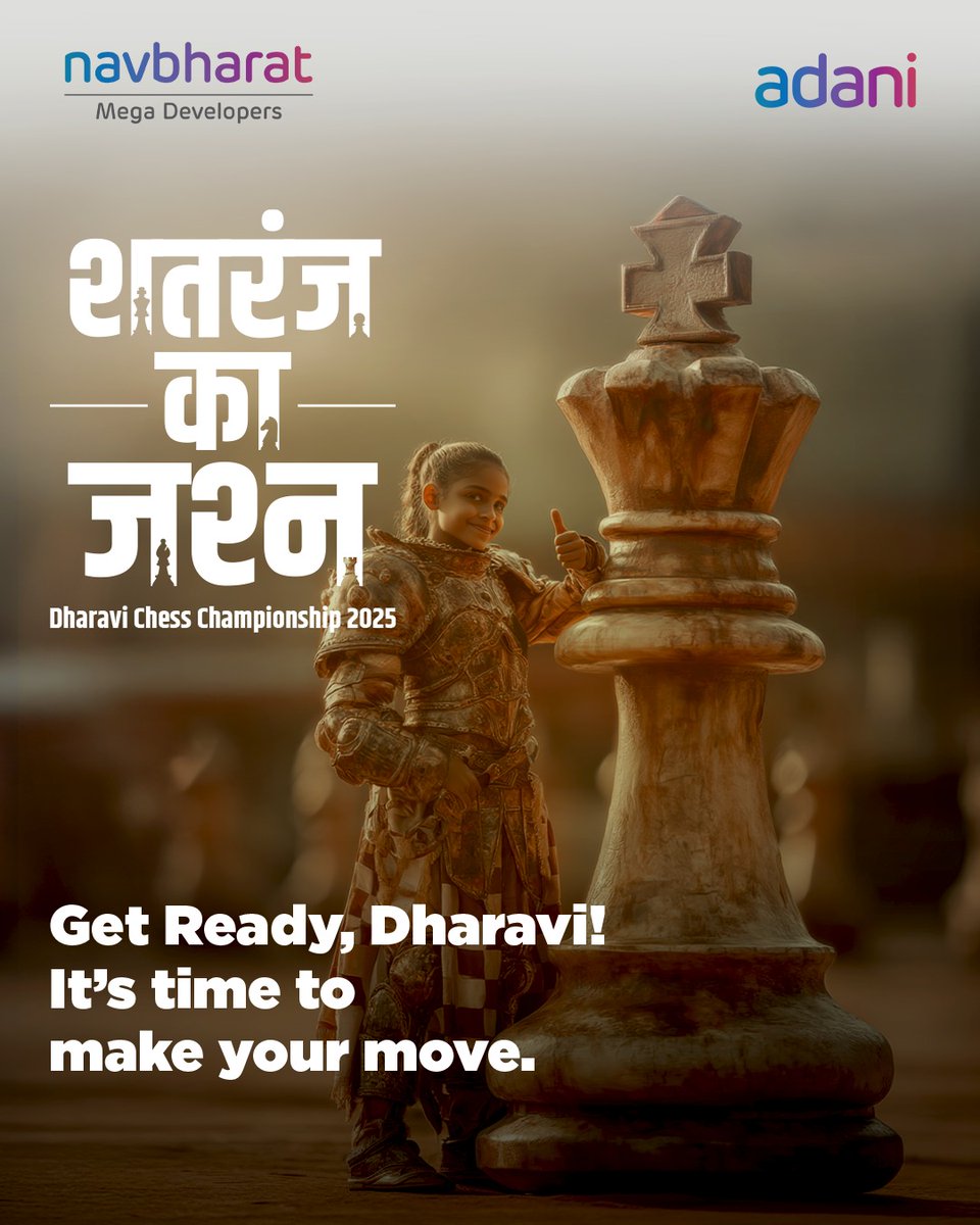 nmdplofficial's tweet image. It’s D-Day. The moves, the minds, the magic—all meeting today in Dharavi. Jashn officially begins.

#ShatranjKaJashn #ChessForChange