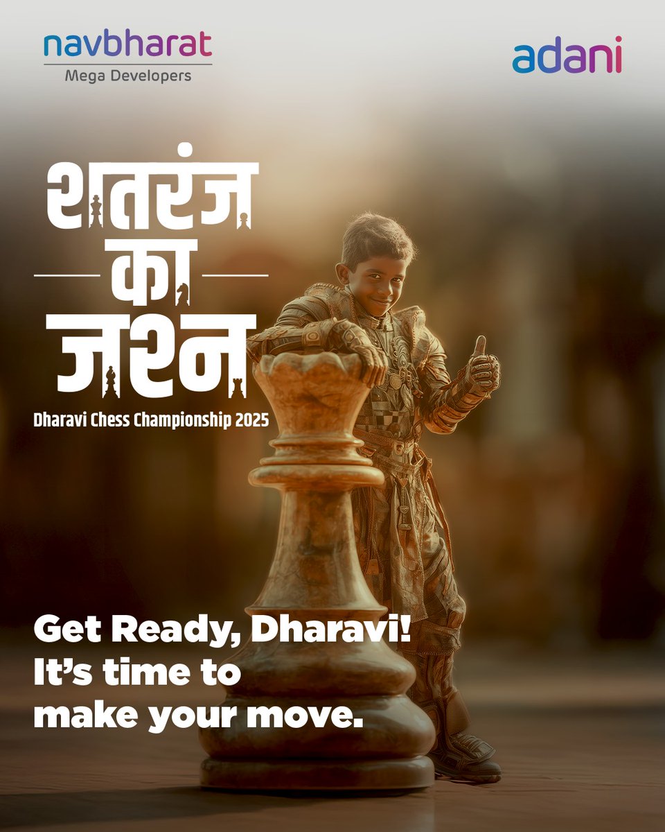 nmdplofficial's tweet image. It’s D-Day. The moves, the minds, the magic—all meeting today in Dharavi. Jashn officially begins.

#ShatranjKaJashn #ChessForChange