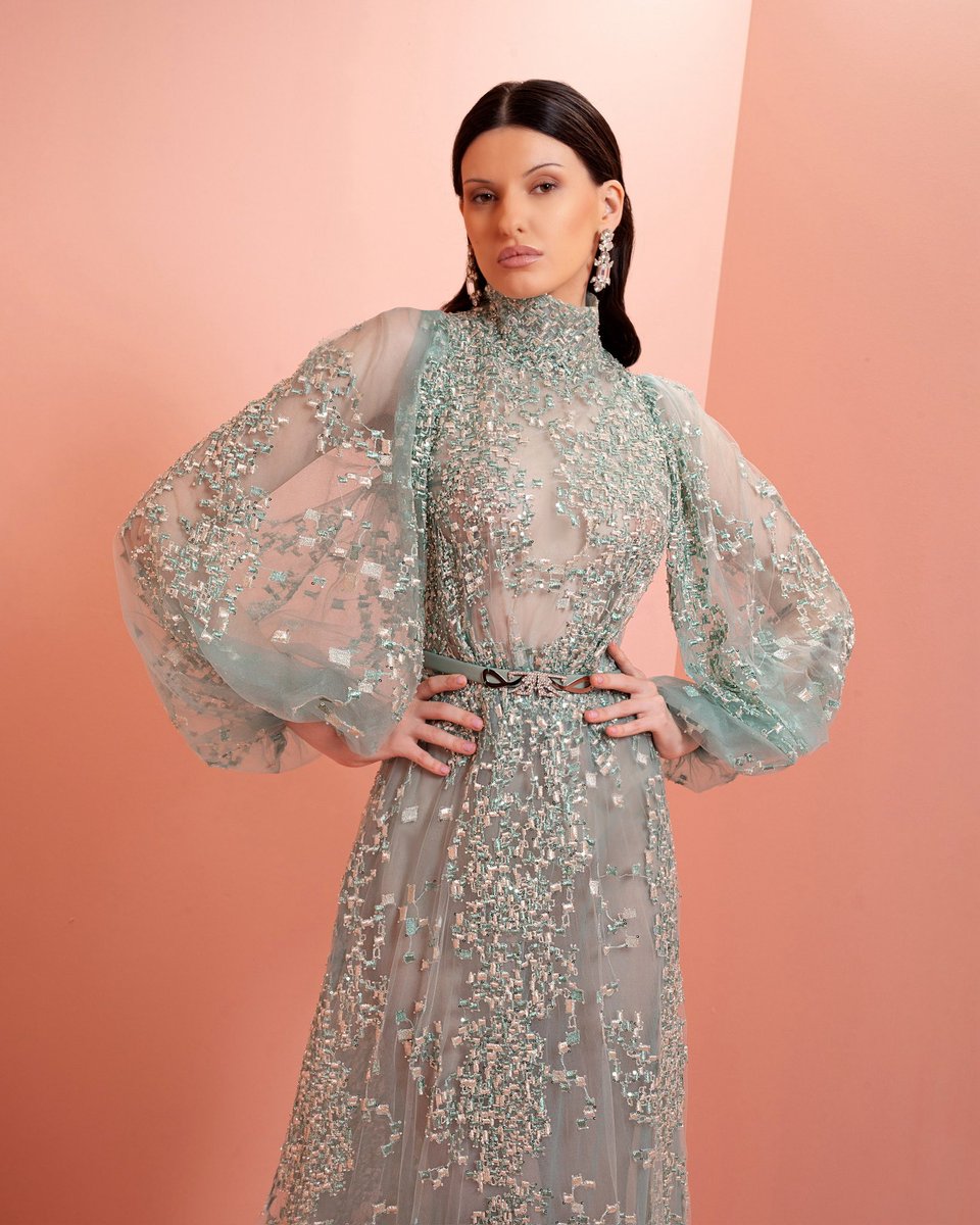 ziad nakad green dress Dark Green Velvet Dress - Bridesmaid Dress