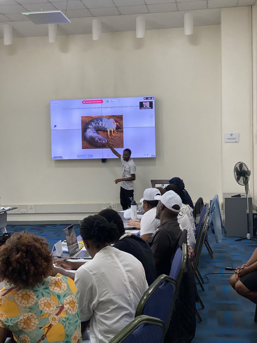 NemAfrica's tweet photo. Day 5 of BCCN: Today we began with a NemAfrica Research Session featuring seminars on nematode management strategies. This was followed by a learning-curve review and the post-course knowledge assessment.
@ImanemaUgent @icipe @IITA_CGIAR @VLIRUOS @CGIAR
#BCCN #Nematology https://t.co/PN0pi4HQCo