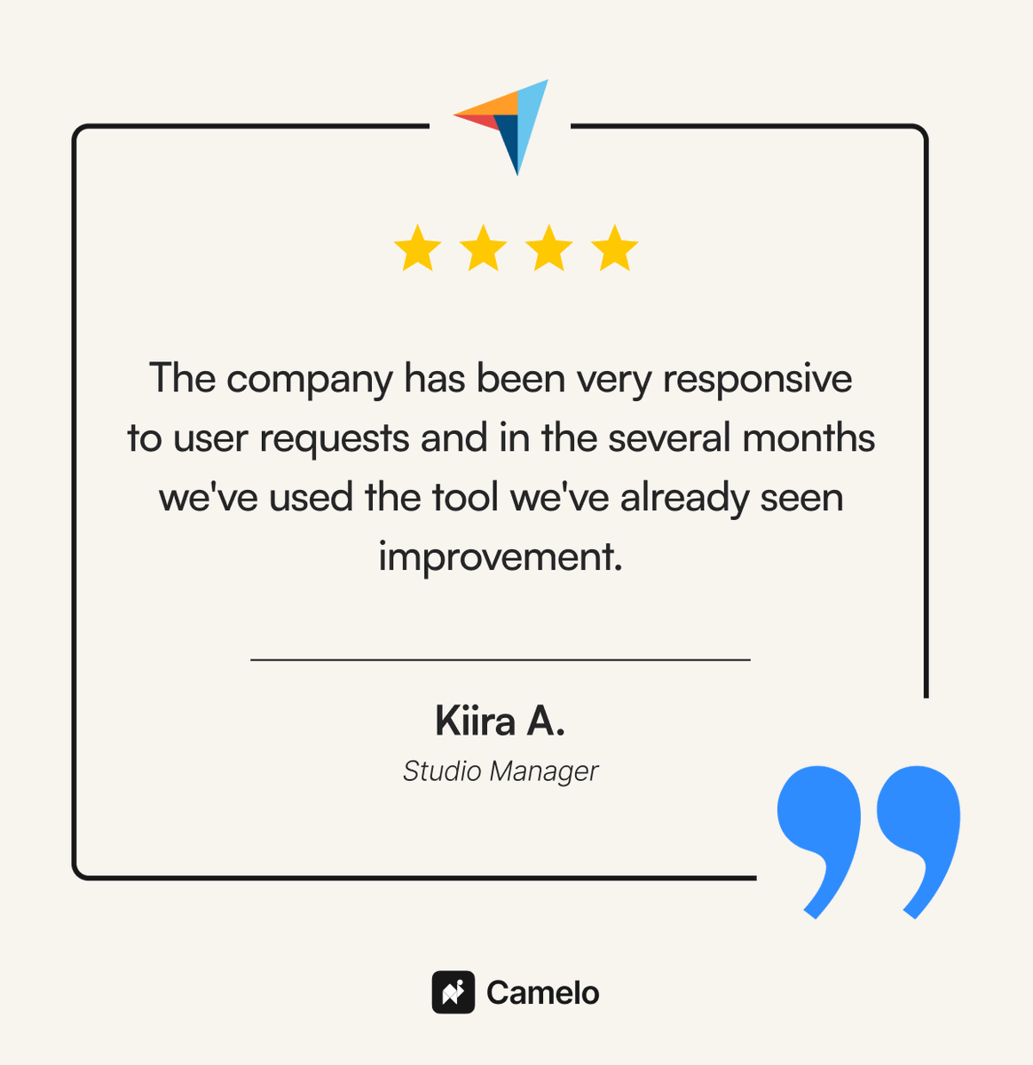 CameloHq's tweet photo. Feedback like this keeps us going 💙
We're here to support you, always. And we believe in getting better every day, because continuous improvement is better than delayed perfection.
Thank you for trusting us and growing with us!
#Camelo #ShiftWorkMadeEasier #TeamManagement https://t.co/eEb6RqUJJd
