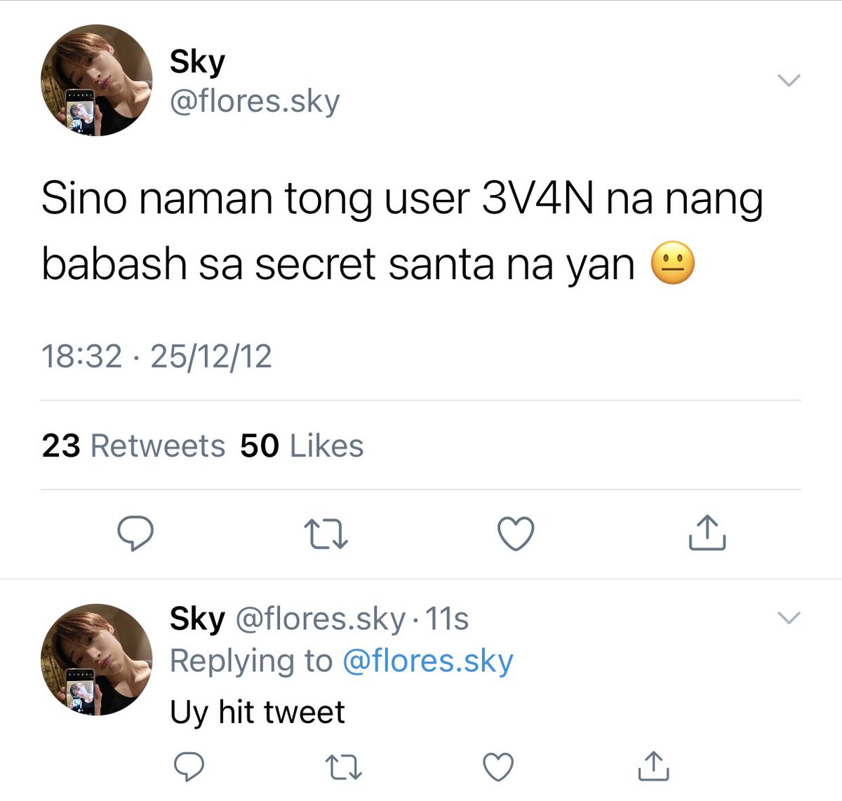 akiisrvce's tweet photo. — SECRET SANTA 🎅

A #heesun filo au where in Christmas spirit is in the air, and Sky Flores, a devoted humanista, is quietly planning something special https://t.co/9nA448LTGV