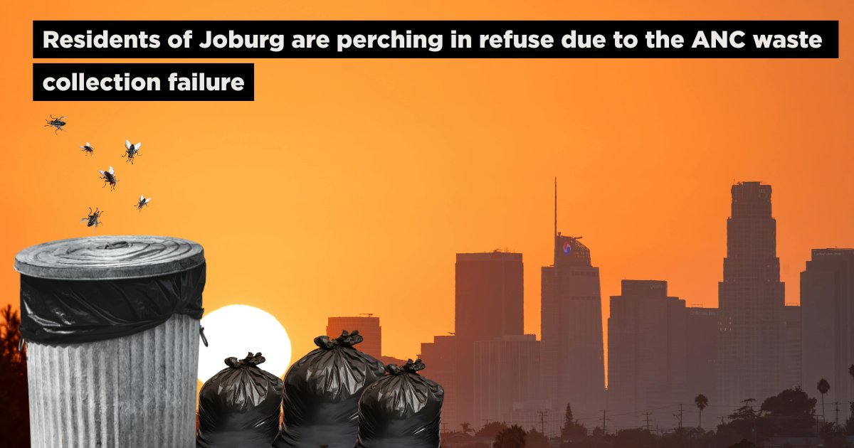 🚮 [STATEMENT] Residents of Joburg are perching in refuse due to the ANC waste collection failure

Read more here: dagauteng.org.za/2025/12/reside…

#BelieveInJoburg