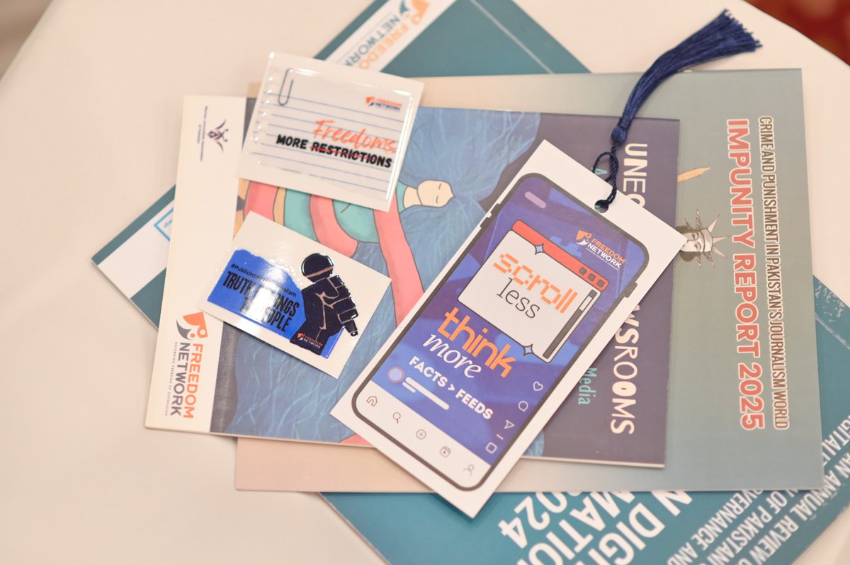 pressfreedompk's tweet image. Some Glimpses from The Digital Dialogue 2025 - a space where journalists, civil society, tech voices, and independent digital media came together to discuss the challenges and opportunities of the digital landscape in Pakistan.
#TheDigitalMedia #FreedomNetwork #PressFreedom