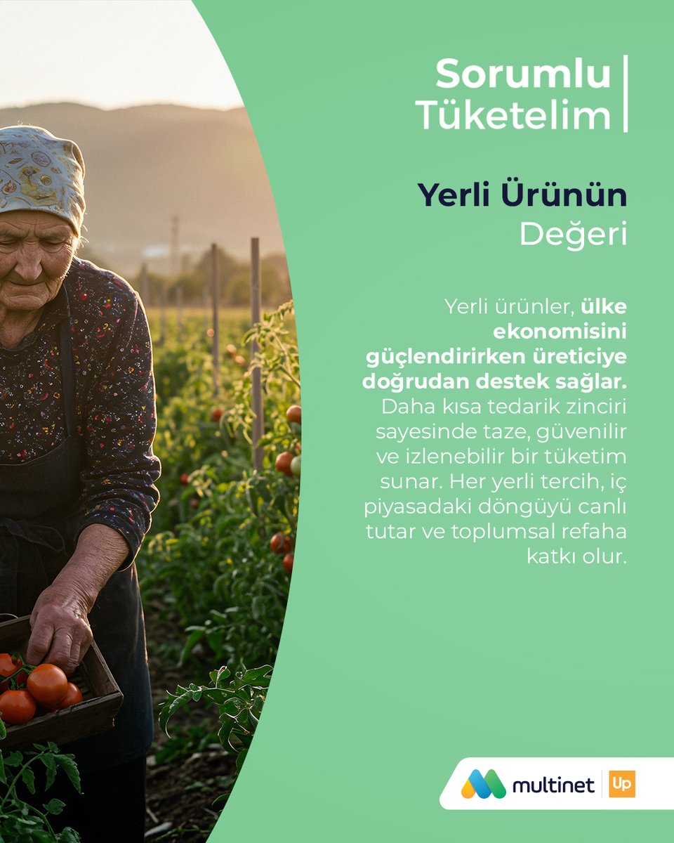multinetcomtr's tweet image. Yerel üretelim, yerli tüketelim, geleceği birlikte destekleyelim. 🌱

#MultinetUp #SorumluTüketelim #YerliMalıHaftası