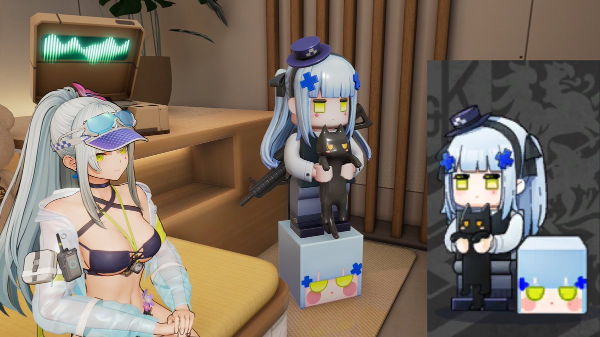 GIO_PAINT's tweet photo. hk416 
gift from the black cat in gf2 https://t.co/Bin6q8gCcf
