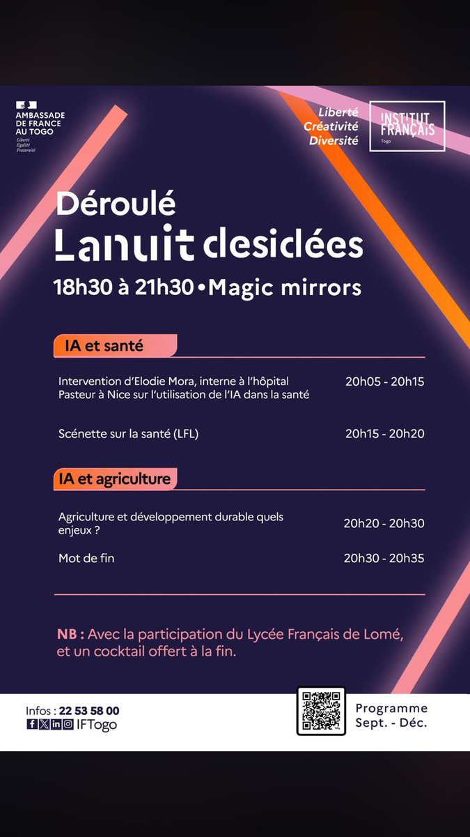 TeresiaThomasia's tweet photo. Bon les amis, si vous avez envie de causer un peu ce soir, on se retrouve à la nuit des idées ce soir à l'Institut français de Lomé.
On commence à 18h 🙏🏾 https://t.co/MlUvTJxflv