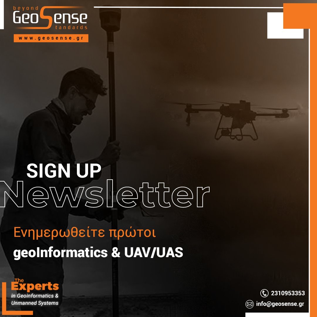 📧 Εγγραφείτε στο μηνιαίο #𝐍𝐞𝐰𝐬𝐥𝐞𝐭𝐭𝐞𝐫 της 𝐆𝐞𝐨𝐒𝐞𝐧𝐬𝐞!
👉 Εγγραφείτε εδώ: mailchi.mp/geosense/newsl…
🟠 Μάθετε πρώτοι για κάθε εξέλιξη, κάθε καινοτομία και τεχνολογία αιχμής στο χώρο της γεωπληροφορικής και των επαγγελματικών μη επανδρωμένων συστημάτων ΣμηΕΑ (drones).