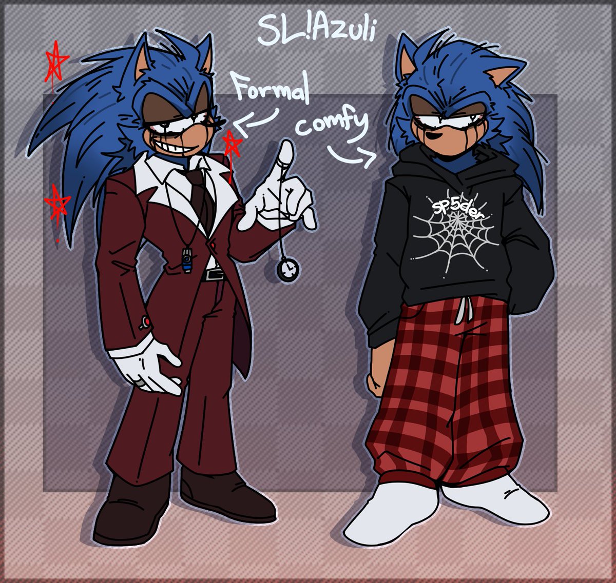 Designed some alt clothes for SL!Azuli with some assistance of <a href="/JustAWeeb_VRC/">NYX_VA</a> :3
warm up to the character lately lol
#SLEXEverse #ExecutableMania #ElPendriveAzul #execommunity