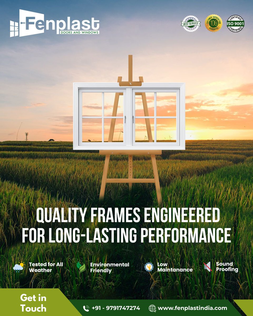 fenplastindia's tweet image. Fenplast uPVC Window Frames are designed for durability, low maintenance, and sleek aesthetics. Block noise, resist weather, and enhance your home’s beauty effortlessly.

Contact Info:
📲 +91 9791747274
🔗 fenplastindia.com

#Fenplast #uPVCWindows #WindowFrames