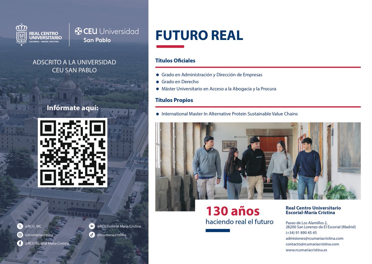 Vamos terminando la semana en el <a href="/RCU_MC/">Real Centro Universitario Escorial María Cristina</a> - <a href="/OSA_Agustinos/">Agustinos</a>,  y vamos cerrando el año y pensando en todo lo que está por venir. Comenzaremos el año haciendo promoción por los colegios, con nuestros actos corporativos para mostrar lo que hacemos en la universidad. VEN A CONOCERNOS.