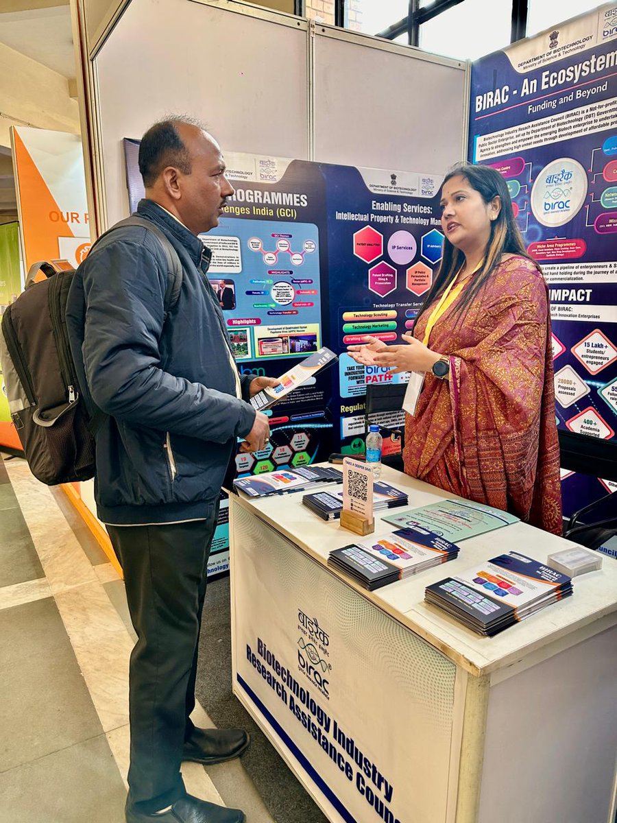 BIRAC_2012's tweet photo. #BIRAC at #TIBS2025
Glimpses from the BIRAC Booth at Trends in Biological Sciences (8–10 Dec, JNU New Delhi)
At the BIRAC booth, the team engaged with researchers, students, innovators, and ecosystem partners across microbiology, biomanufacturing, synthetic biology, soil biology, and emerging biotech areas. These conversations focused on new opportunities for collaboration, research translation, and supporting India’s growing deep-tech and biotech innovation pipeline.
The event further strengthened BIRAC’s commitment to nurturing India’s biotechnology ecosystem and fostering meaningful connections across academia, research, and industry.
#BIRAC #TIBS2025 #Biotechnology #Innovation #Microbiology #Biomanufacturing #StartupEcosystem