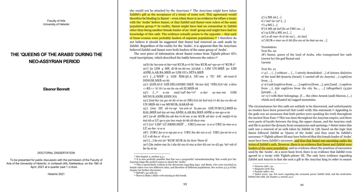 . ومع ذلك، لا يوجد دليل على أن سامسي وزبيبة كانا زعيمين لنفس الشعب، ربما اعتبر الآشوريون هدية زبيبة بمثابة قبول لمعاهدة من نوع ما. وبالتالي، سيكون هذا الاتفاق ملزمًا لسامسي - حتى في حالة عدم وجود دليل على وجود معاهدة مع "العرب" قبل سامسي، أو أن زبيبة وسامسي كانتا حاكمتين