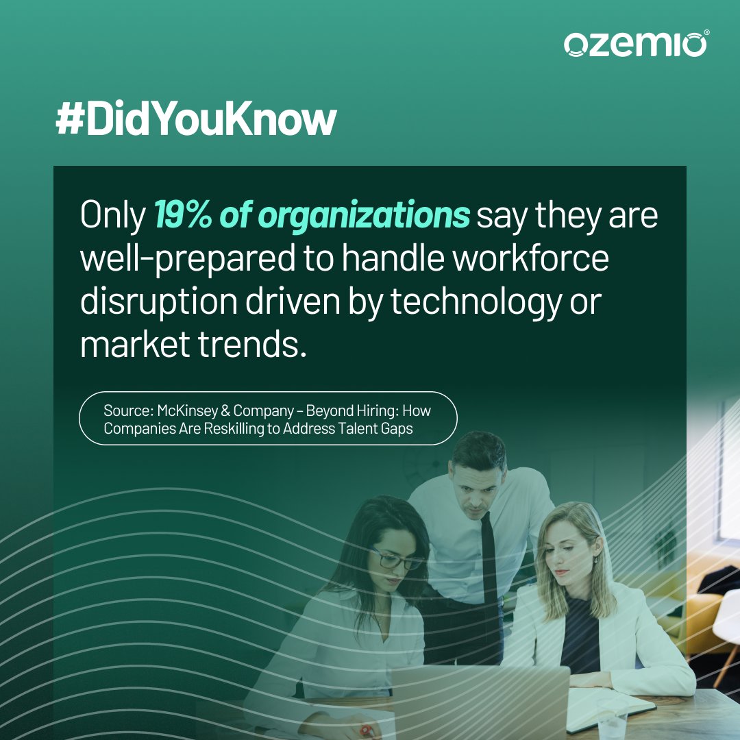 The skill gap is already here.
Yet, most organizations are still reacting to change instead of preparing for it. When disruption hits, unprepared teams slow innovation and productivity.
That’s where Ozemio has expertise.

Contact Ozemio’s experts today: ozemio.com/contact-us/