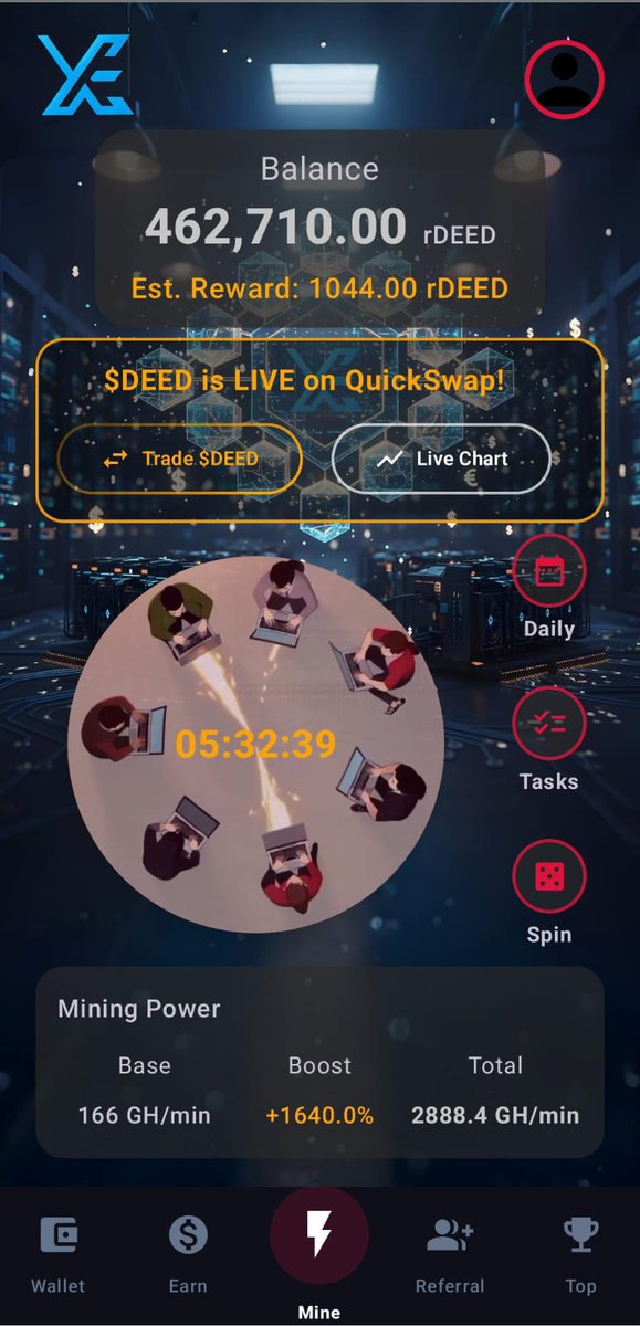veanywhere's tweet photo. VeX is LIVE. Mine $DEED on phone. No battery drain. Real rewards.
$DEED now trading on QuickSwap.
Multi-chain wallet with multi-level referrals. Build team. Boost mining

Android App: https://t.co/pSmW7QgZsk
TG: https://t.co/T7WKmjV7a8 
Discord: https://t.co/JMR4U5brvo
#VeX #Web3 https://t.co/OhKAFmvJek