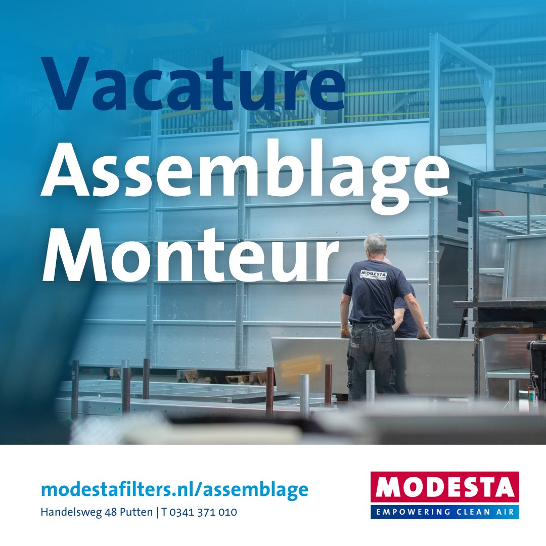 ModestaFilters's tweet photo. Hou jij van afwisseling, techniek en werk dat er écht toe doet?

𝗪𝗼𝗿𝗱 𝗔𝘀𝘀𝗲𝗺𝗯𝗹𝗮𝗴𝗲𝗺𝗼𝗻𝘁𝗲𝘂𝗿 𝗯𝗶𝗷 𝗠𝗼𝗱𝗲𝘀𝘁𝗮!

🌍 Internationaal familiebedrijf
🚀 Veel ruimte voor ambitie
🚲 Goede voorwaarden &amp; CAO
💰 €2.670 – €3.770 bruto p/m
👉 https://t.co/agAURdKjqs https://t.co/FdArgU7Qni