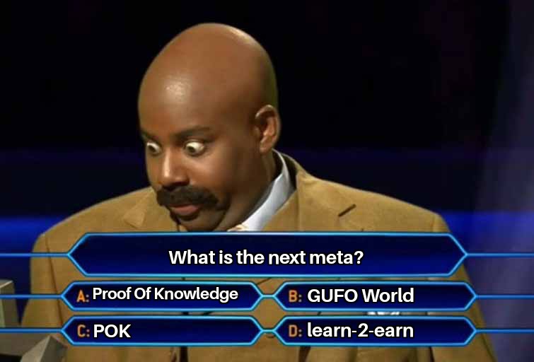 OSuliton's tweet photo. Airdrop is down🥀
Yapping is down🥀
Everyone in CT is on distress, thinking about the next meta
Why stress when you can join the latest meta — #Proofofknowledge
Proof of Knowledge is the mechanism behind @TheGufoWorld
While @TheGufoWorld is a learn-2-earn platform where you learn, prove your knowledge and get rewarded
The more you know, The more you earn
Early yappers earned good, so are early learners on Gufo
- Follow Gufo now: @TheGufoWorld
- Join Gufo TG: https://t.co/0lJw9ZzmjV
#Gufoworld 🦉