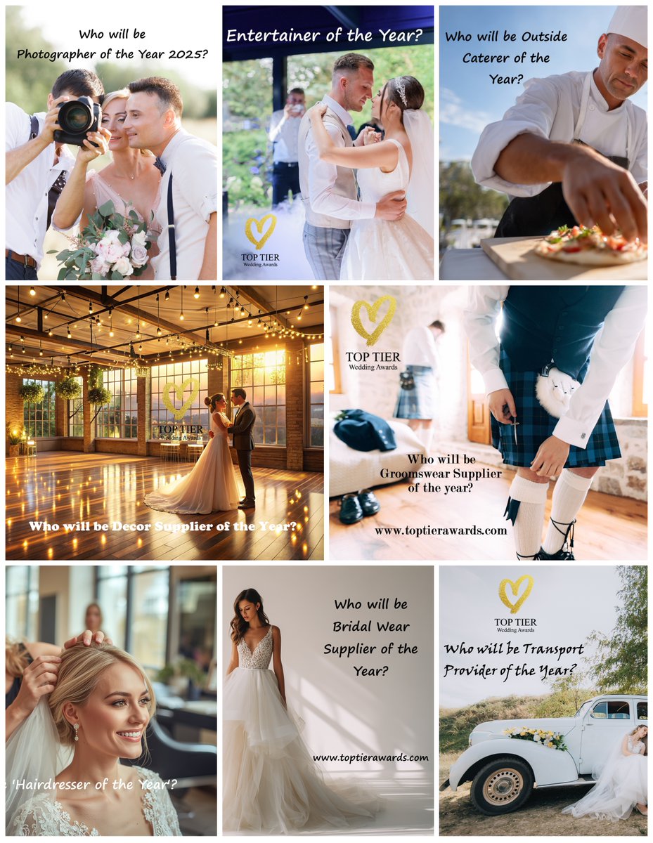 The voting will end soon and the counting will start! If you were married in the North of Scotland this year you can still vote for your 'TOP THREE' suppliers by visiting toptierawards.com/voting/ #toptierawards #wedding #awards #northscotland #eliteaberdeen